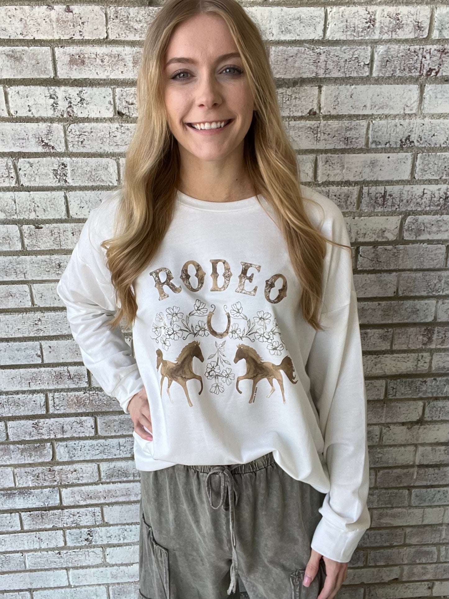 8004B-WT-RDO Grace & Emma Rodeo Long Sleeve Sweatshirt 0