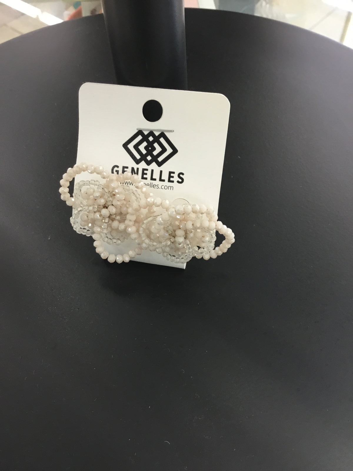 EP50434-001 Ivory Multi Circle Beaded Earrings