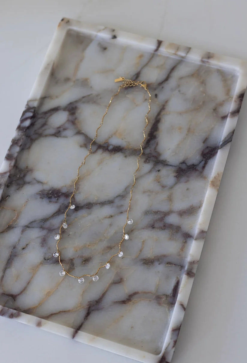 Chansuttpearls Tess Necklace 18k Gold Plated Stainless Steel Water Resistant 16-18" Long 0