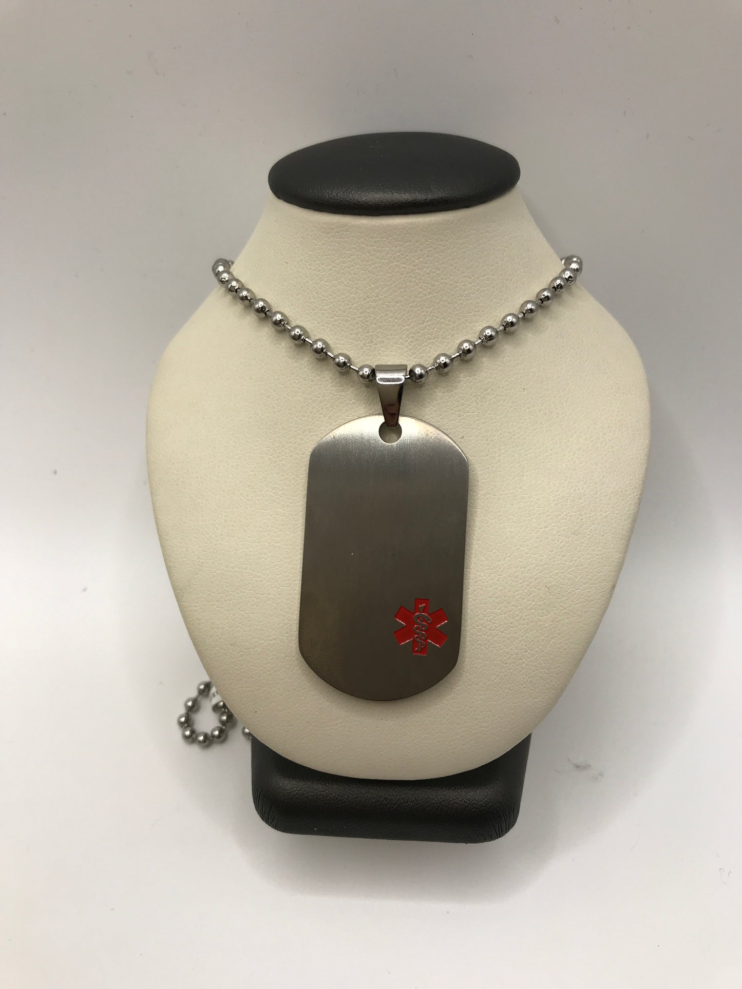TBN-123-22 Titanium Medical Alert Necklace