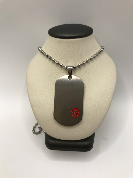 TBN-123-22 Titanium Medical Alert Necklace