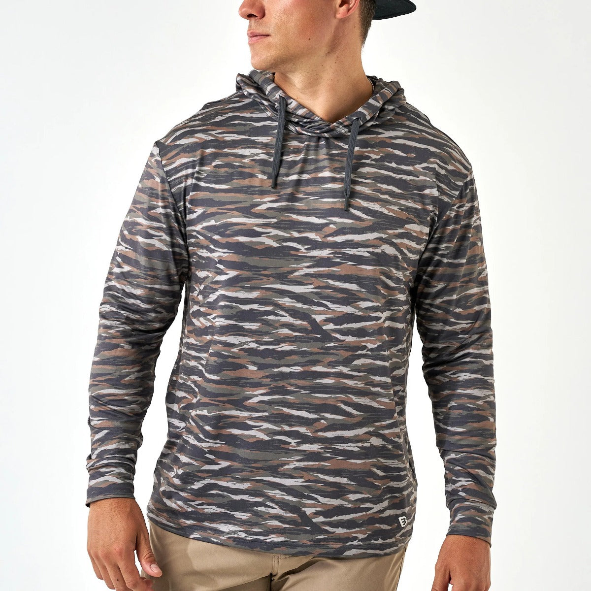 Burlebo Performance Hoodie in Tiger Stripe Camo - Wetland