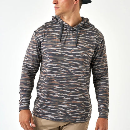 Burlebo Performance Hoodie in Tiger Stripe Camo - Wetland