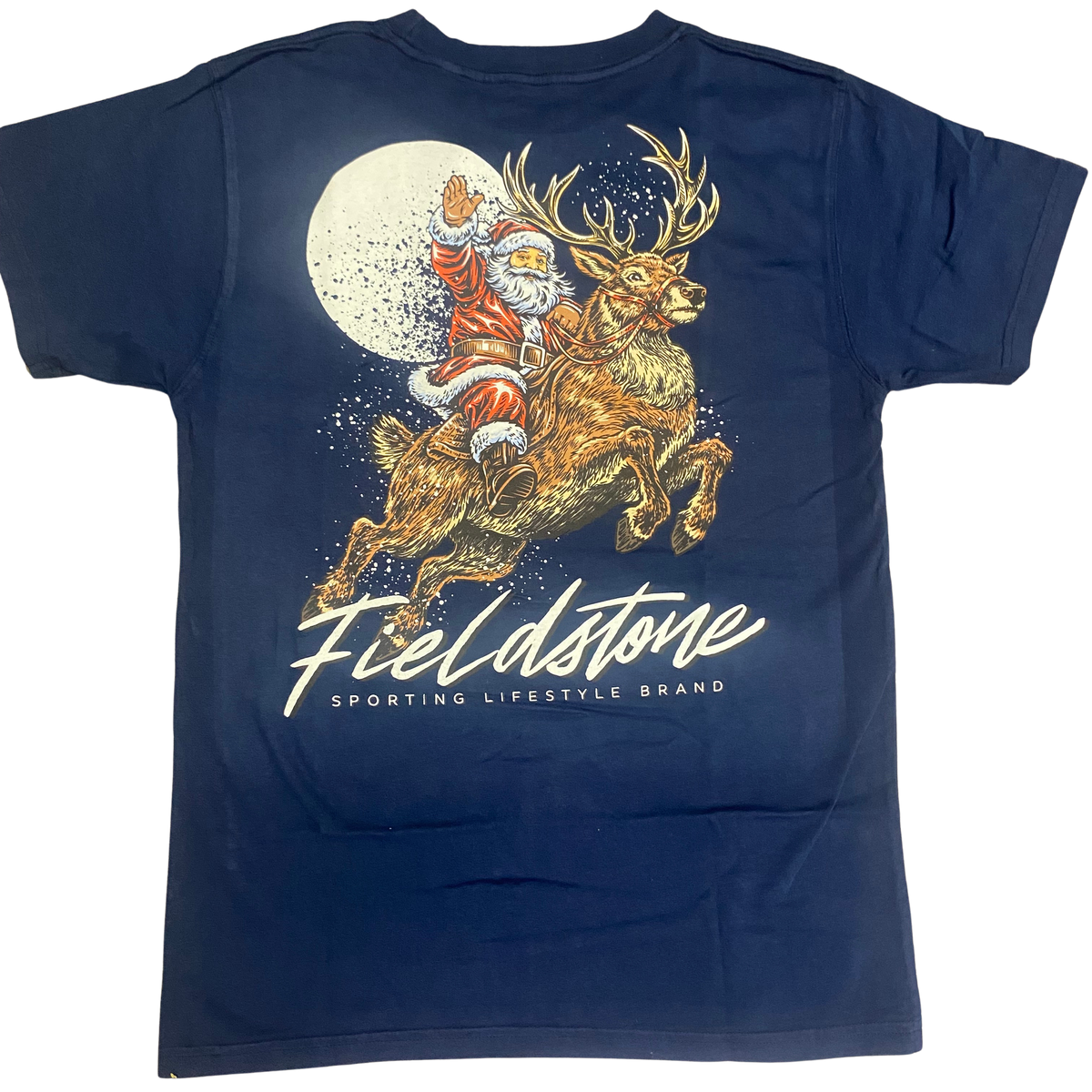 985 Fieldstone Buck Wild Santa T-Shirt Navy 0