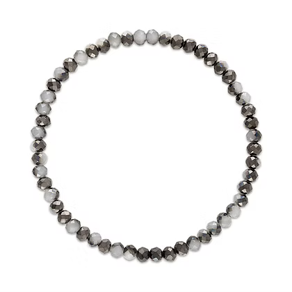 Mila-102 Mila Mix Gray Transitioning Stretchy Facet Bracelet