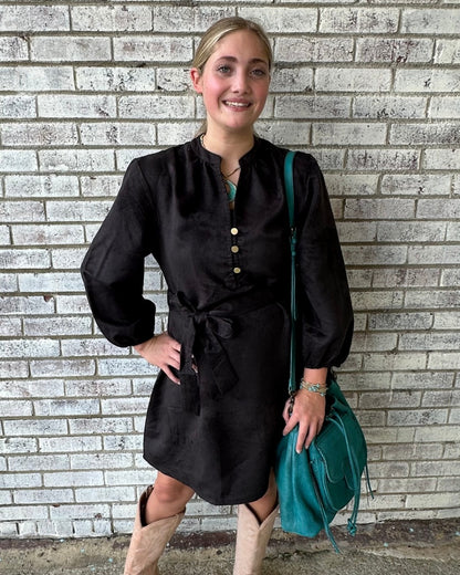 Myra Bag Raven March Shirt Dress in Metal Black