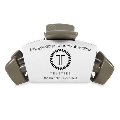 TT-CM01-147 TELETIES Classic Hair Clip Medium Sage It Ain't So