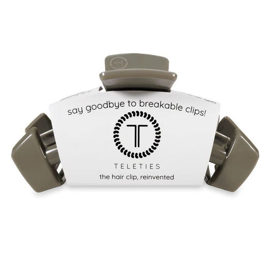 TT-CM01-147 TELETIES Classic Hair Clip Medium Sage It Ain't So