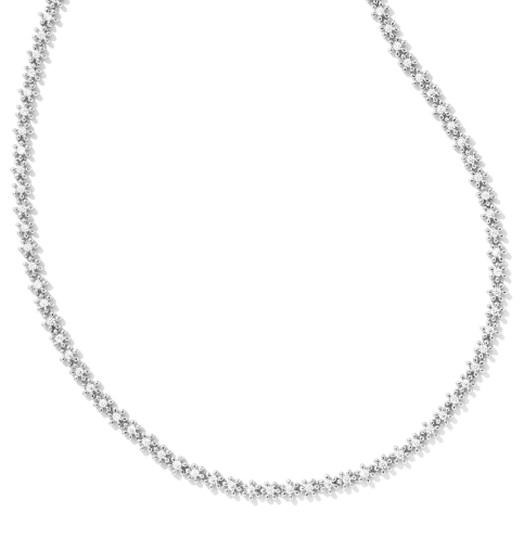 Kendra Scott Nydia Strand Necklace in White Crystal