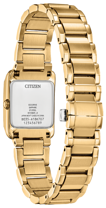 Ladies Citizen Eco-Drive Gold Tone Watch
