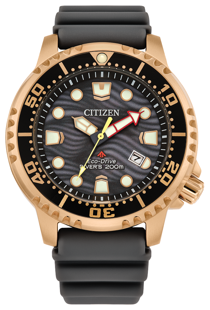 Citizen Men's Rose Gold Tone Face Eco-Drive Promaster Dive Watch