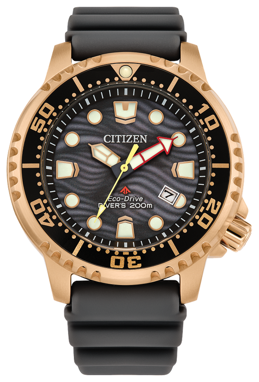 Citizen Men's Rose Gold Tone Face Eco-Drive Promaster Dive Watch