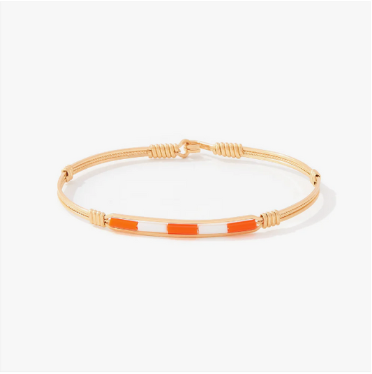 Ronaldo Orange & White Spirit Bracelet - 8"