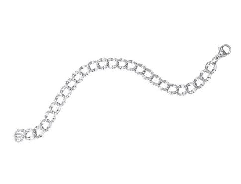 Rembrandt Large Double Link Dapped Curb Classic Bracelet - 8"