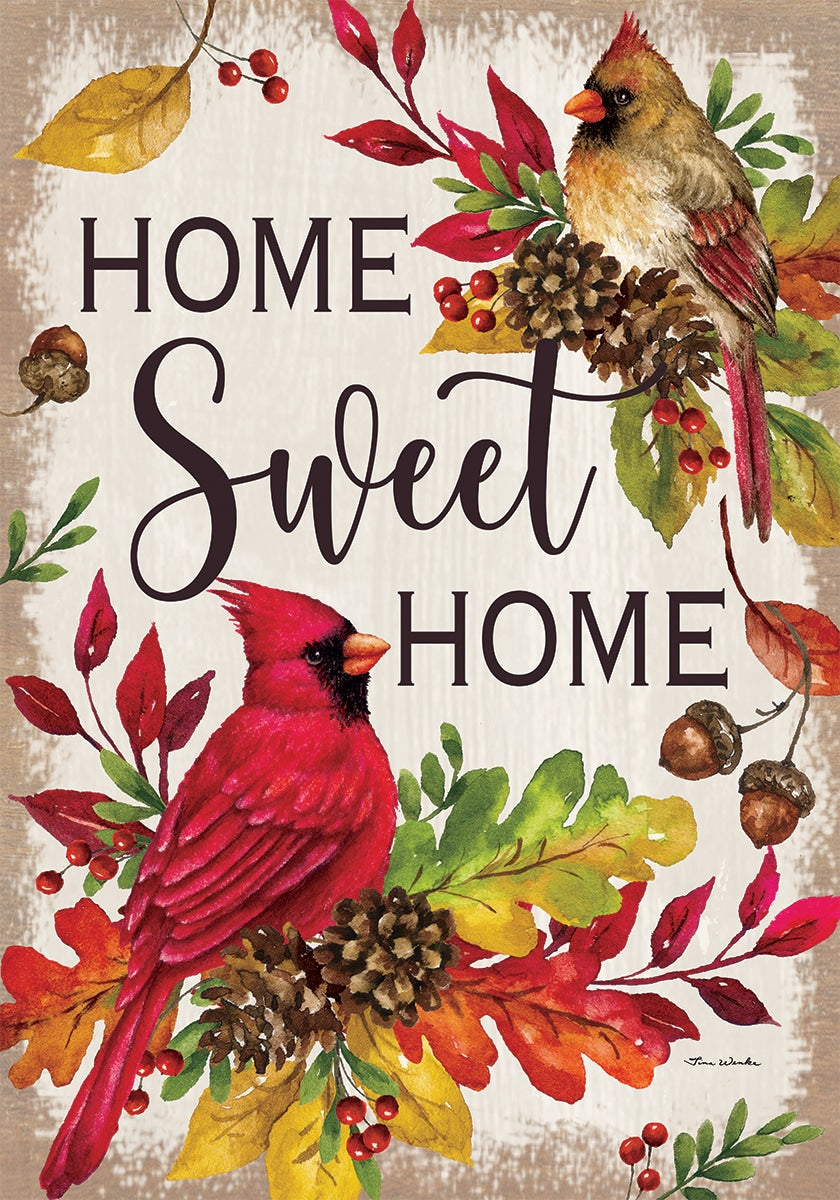 Home Sweet Cardinals House Flag