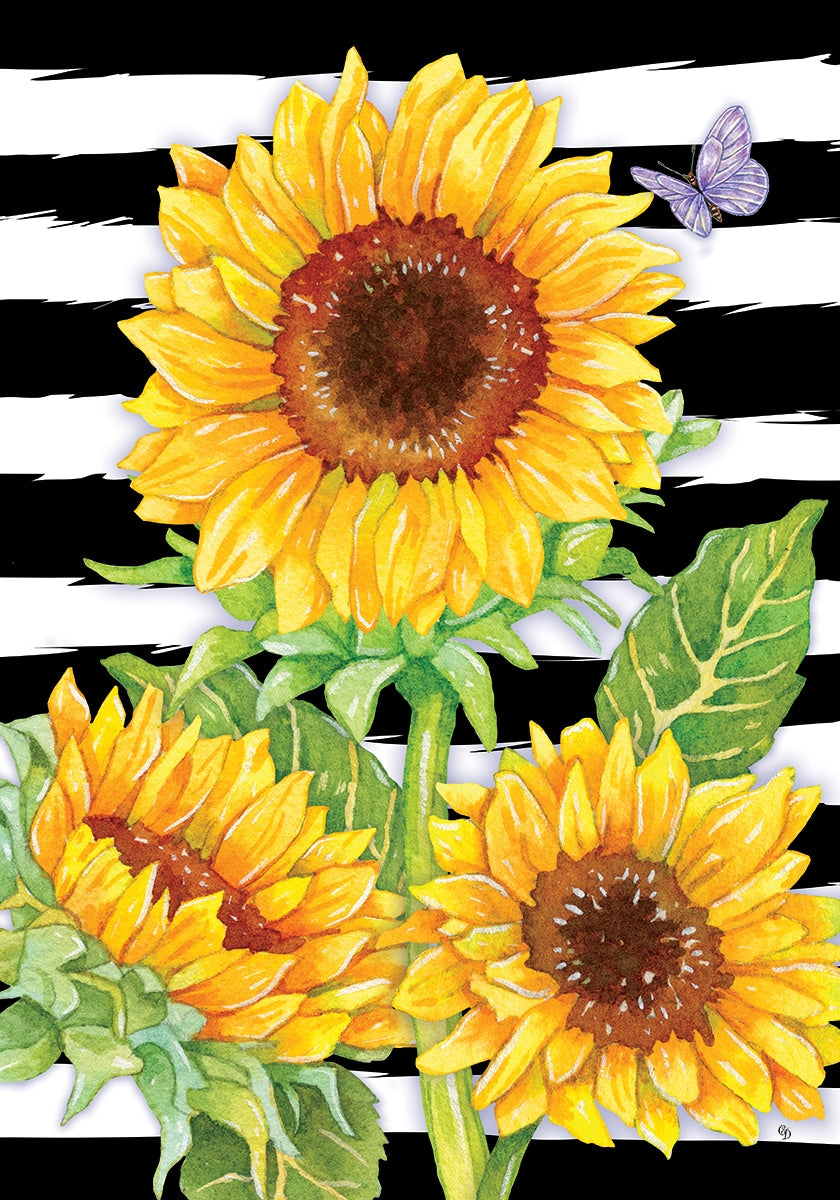 Sunflower Stripes House Flag