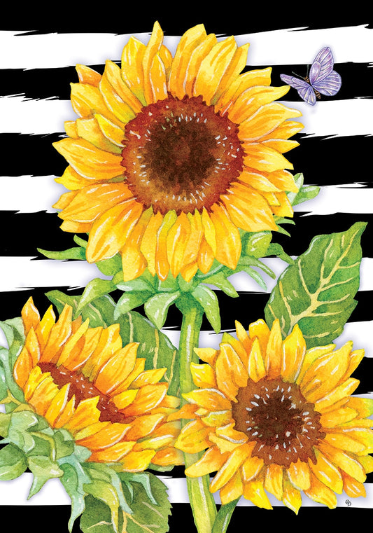 Sunflower Stripes House Flag