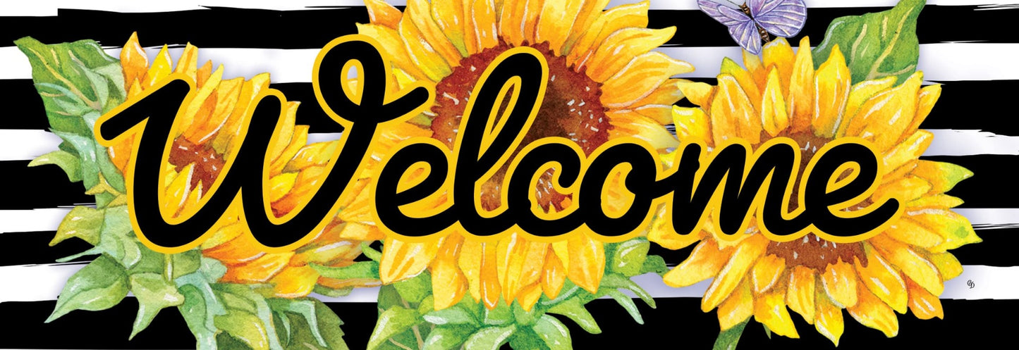 Sunflower Stripes Signature Sign