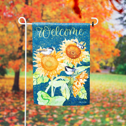 Sunflowers & Birdies Garden Flag