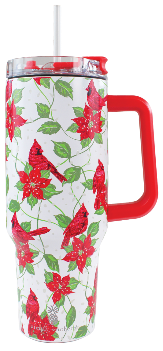 Simply Southern 40oz Holiday Tumbler - Cardinal