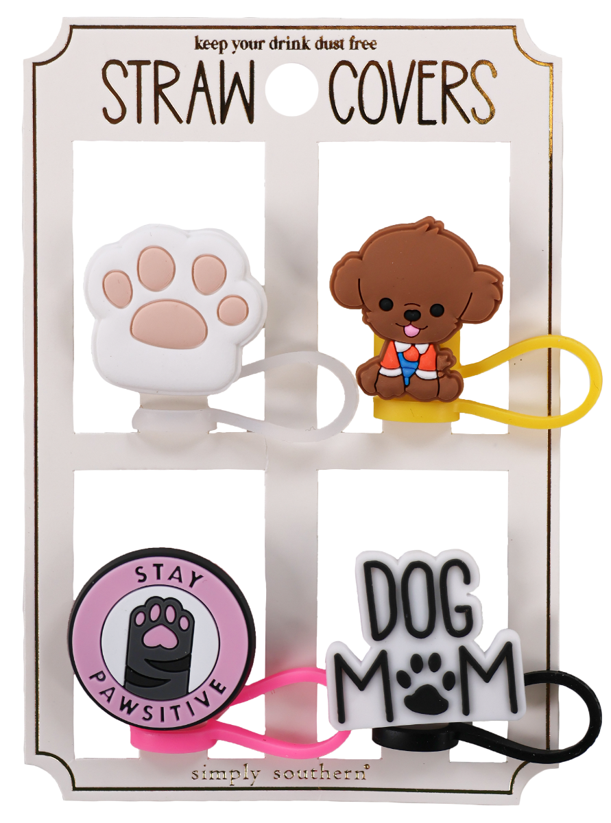 Simply Southern Straw Covers - Dog Mom