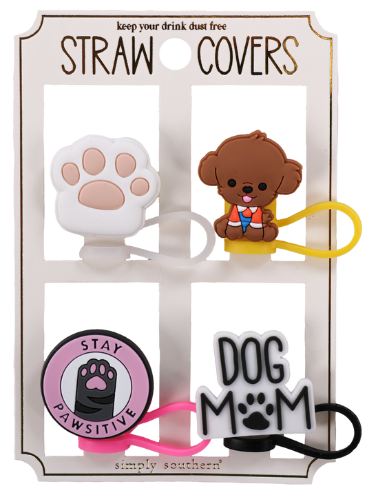 Simply Southern Straw Covers - Dog Mom
