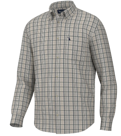 Local Boy Stamps Dress Shirt - Green& Khaki