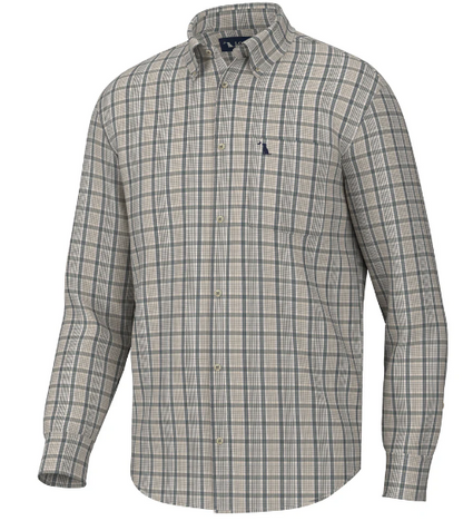 Local Boy Stamps Dress Shirt - Green& Khaki