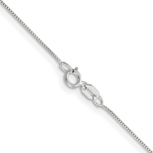 10K White Gold .5mm Baby Box Chain - 18"
