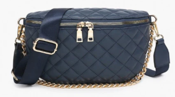 M2402-BK Jen & Co Sylvie Quilted Belt Bag