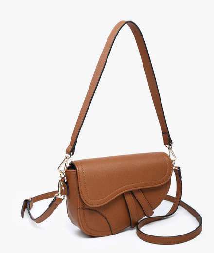 M2438 Jen & Co Marisol Vegan Asymmetrical Saddle Bag