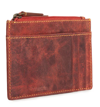 Western Fork Credit Card Holder in Red Russet