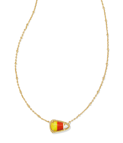 Kendra Scott Gold Candy Corn Necklace in Candy Corn Magnesite