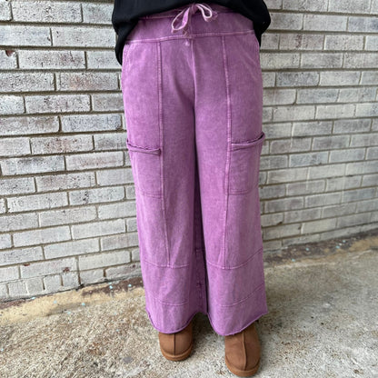 Trendy Tales Wide Leg Pants in Grape