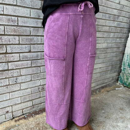 Trendy Tales Wide Leg Pants in Grape