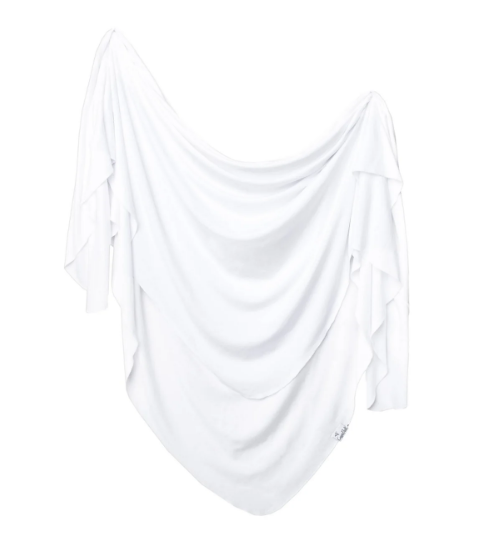 Copper Knit Swaddle Blanket - Dove