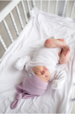 Copper Pearl Top Knot Hat 0-4 Months - Lily