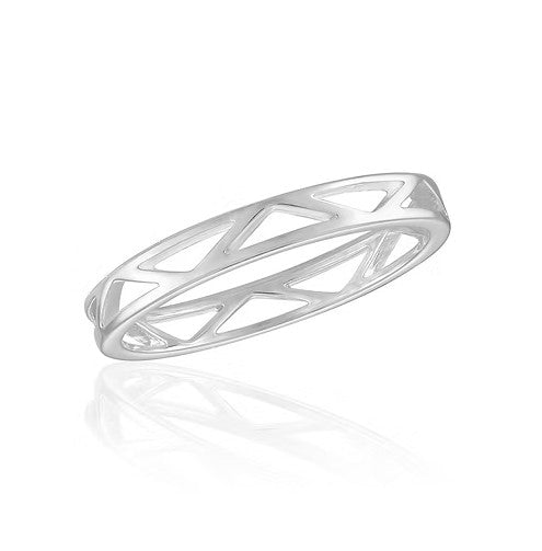 STK115 Stacks Cut Out Geometric Band Ring