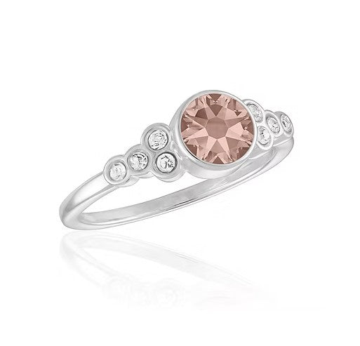 STK116 Stacks Vintage Rose Cubic Zirconia Cluster Ring