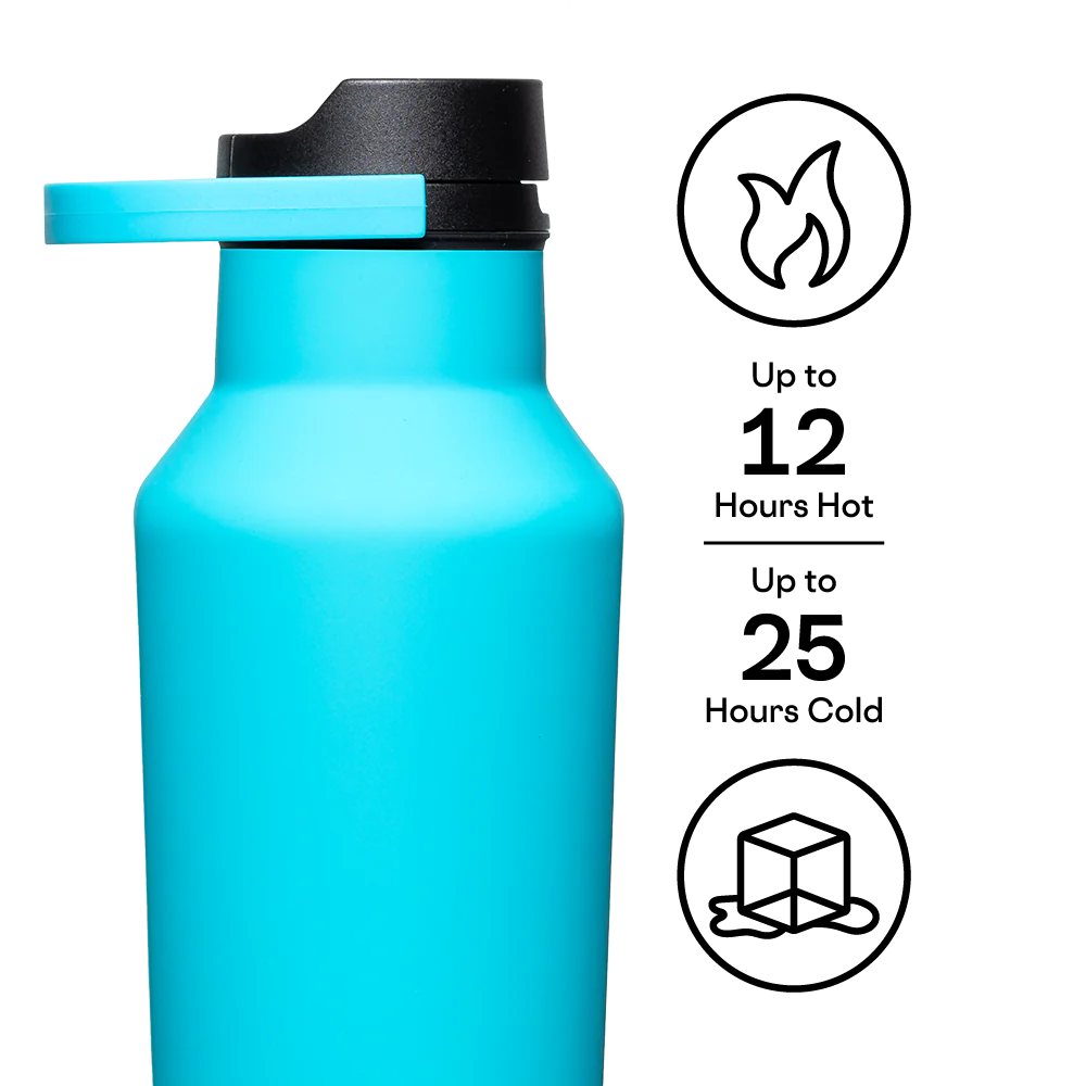 Corkcicle 32oz Canteen Water Bottle in Capri Blue