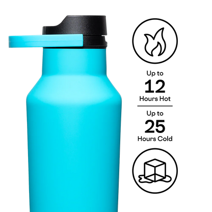 Corkcicle 32oz Canteen Water Bottle in Capri Blue