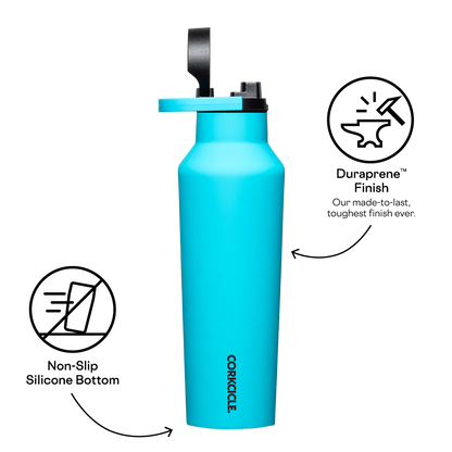 Corkcicle 32oz Canteen Water Bottle in Capri Blue