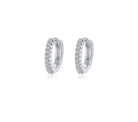 Lafonn Silver .20CTW 11mm Huggie Hoop Earrings
