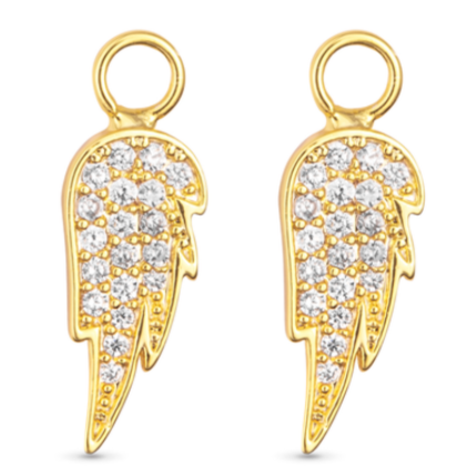 50716 Amanda Blu Angel Wing CZ Earring Charms
