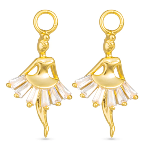 50780/50714 Amanda Blu CZ Ballerina Earring Charms