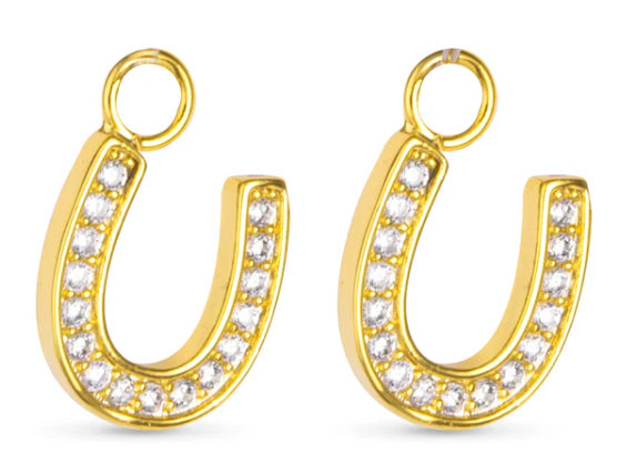 50702 Amanda Blu CZ Horseshoe Earring Charms