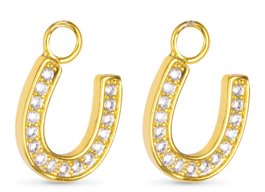 50702 Amanda Blu CZ Horseshoe Earring Charms