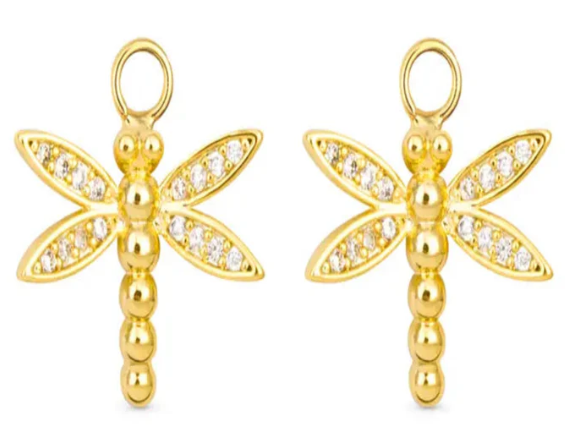 50710 Amanda Blu CZ Dragonfly Earring Charms