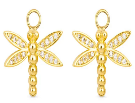 50710 Amanda Blu CZ Dragonfly Earring Charms
