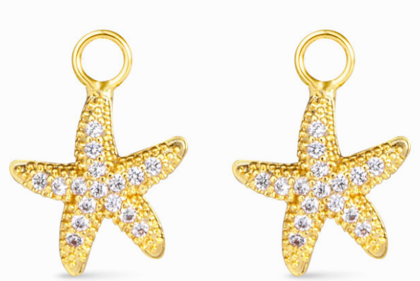 50668 Amanda Blu CZ Starfish Earring Charms